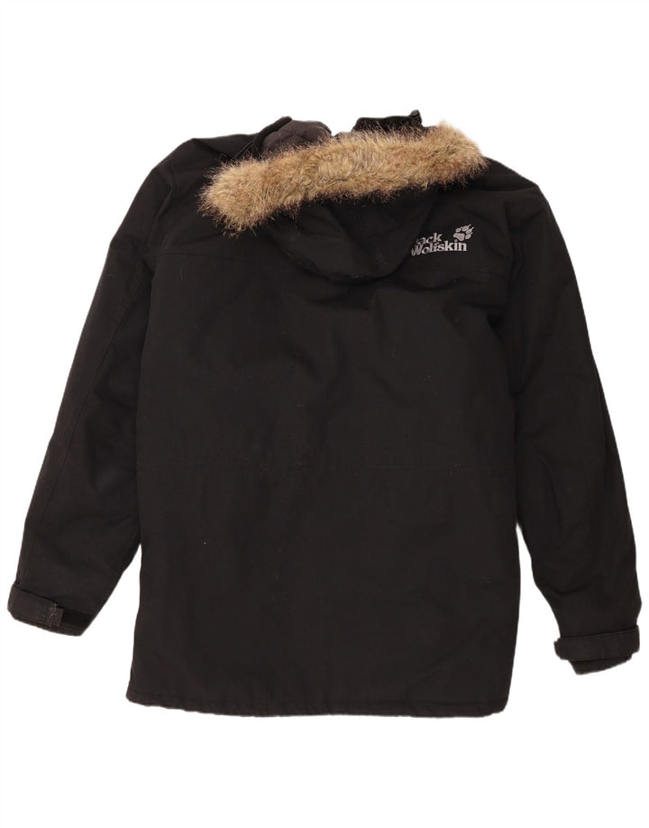 Jack Wolfskin muška parka jakna s kapuljačom UK 44 2XL crni poliester