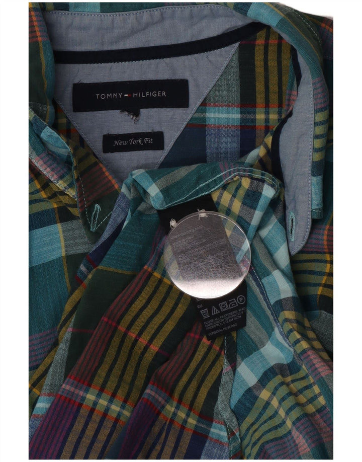 Tommy Hilfiger muška košulja XL tirkizno karirani pamuk