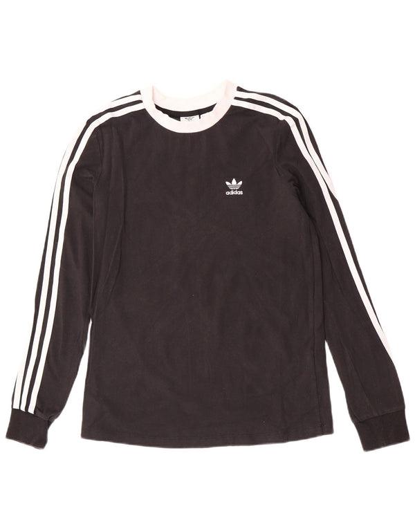 Adidas ženska majica dugih rukava UK 8, mala crna, pamuk u blokovima boja