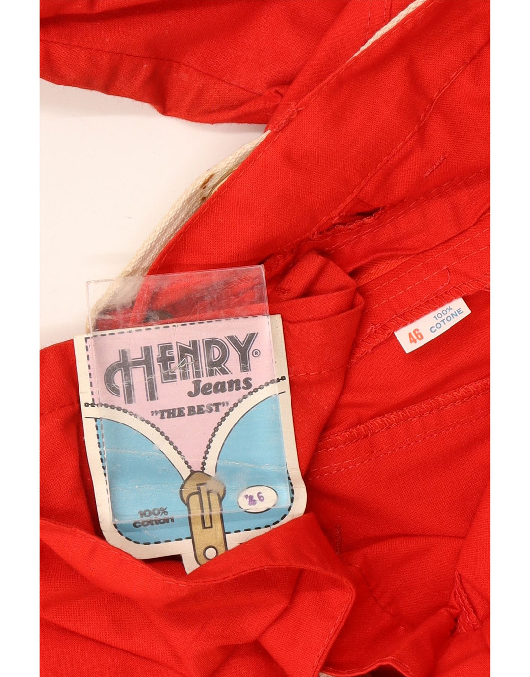 VINTAGE ženske Cargo hlače visokog struka IT 46 Large W28 L31 Crveni pamuk