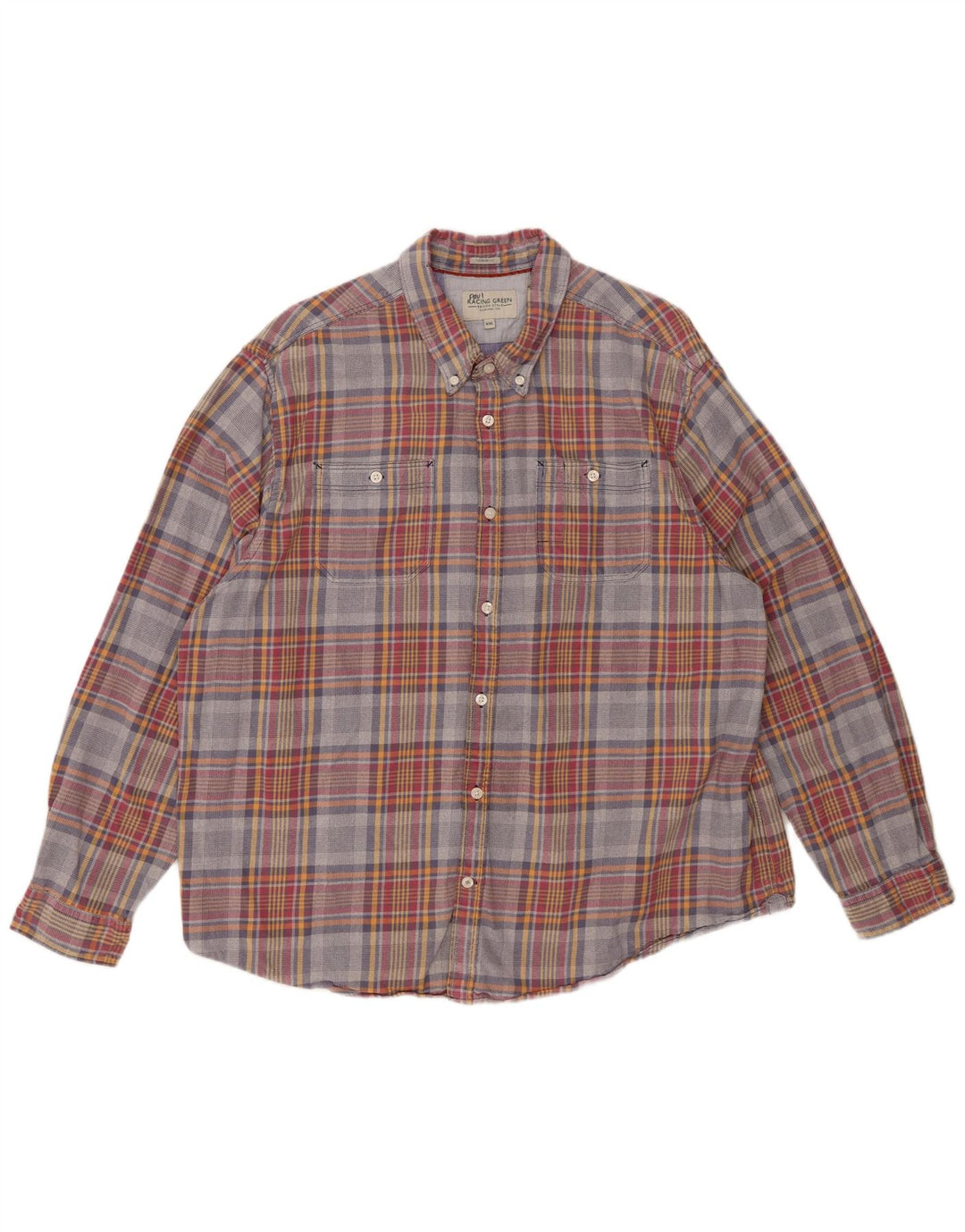 VINTAGE muška flanelska košulja 2XL šareni karirani pamuk