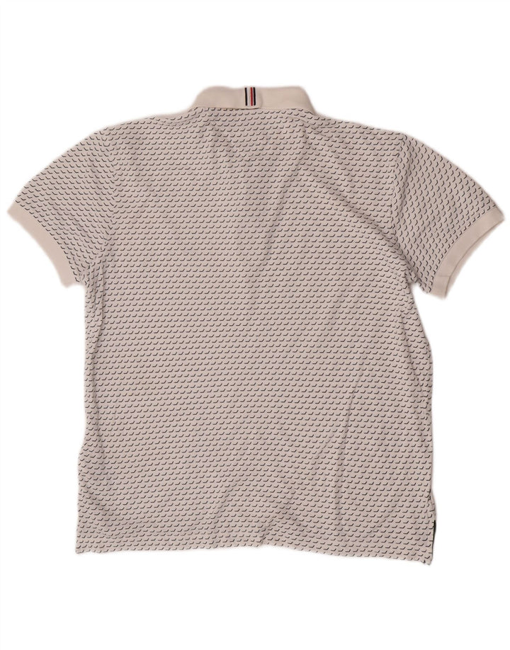 Tommy Hilfiger muška polo majica standardnog kroja Srednje bijeli geometrijski pamuk