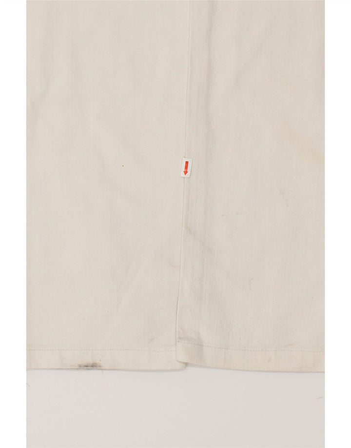 MASSIMO DUTTI Womens Washed Straight Jeans EU 42 Large W32 L31 Off White Vintage Massimo Dutti and Second-Hand Massimo Dutti from Messina Hembry 