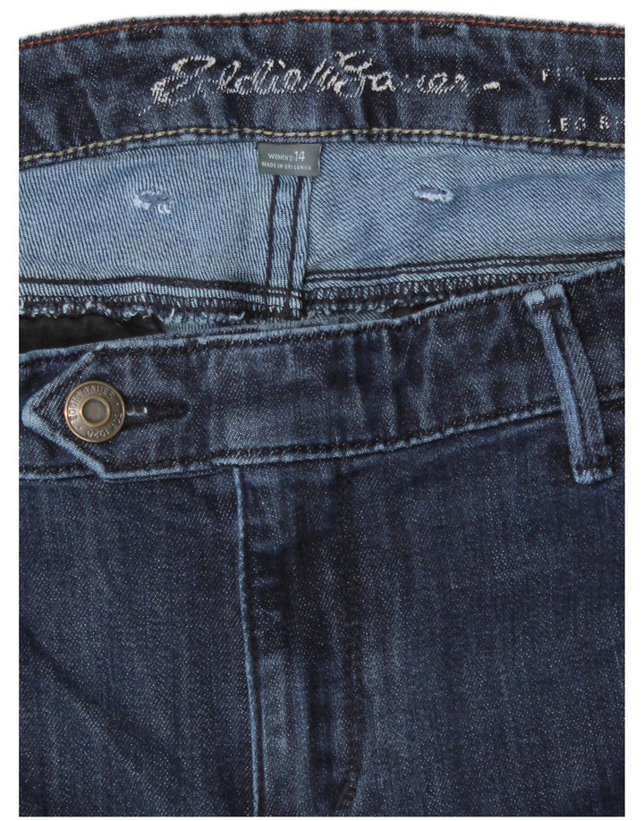 EDDIE BAUER Ženske zaobljene ravne traperice US 14 XL W36 L28 tamnoplavi pamuk