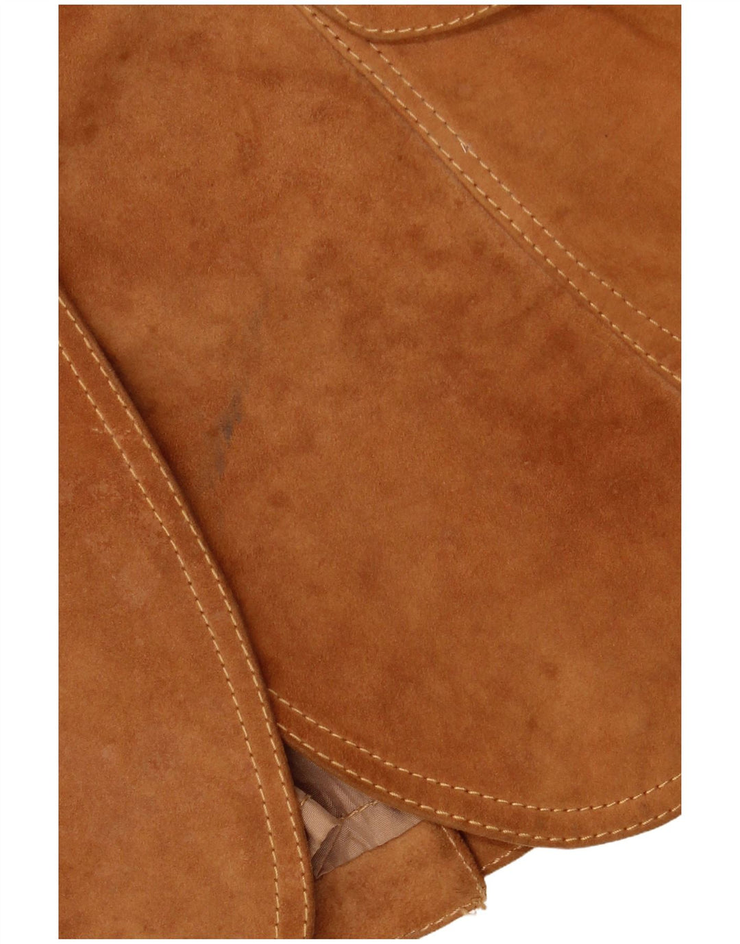 VINTAGE Ženska jakna od brušene kože s 3 gumba IT 42 Srednje smeđa