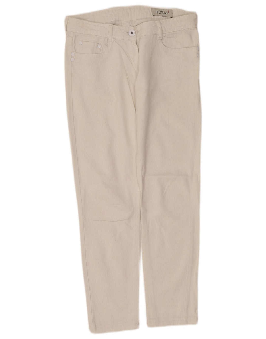 Guess Ženske uske traperice W28 L27 Bijeli pamuk