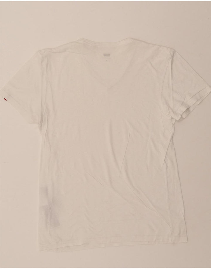LEVI'S Mens T-Shirt Top Medium White Cotton Vintage Levi's and Second-Hand Levi's from Messina Hembry 