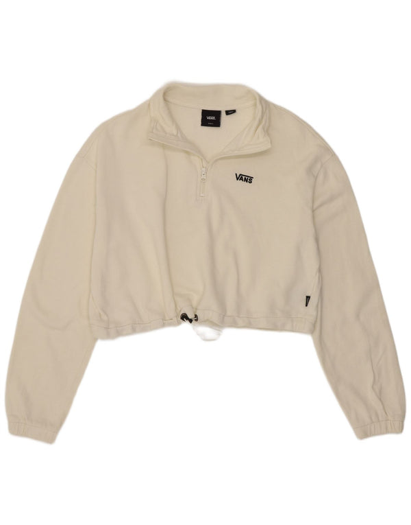 Vans ženska majica s kratkim izrezom i kratkim izrezom, UK 10 Small Off White