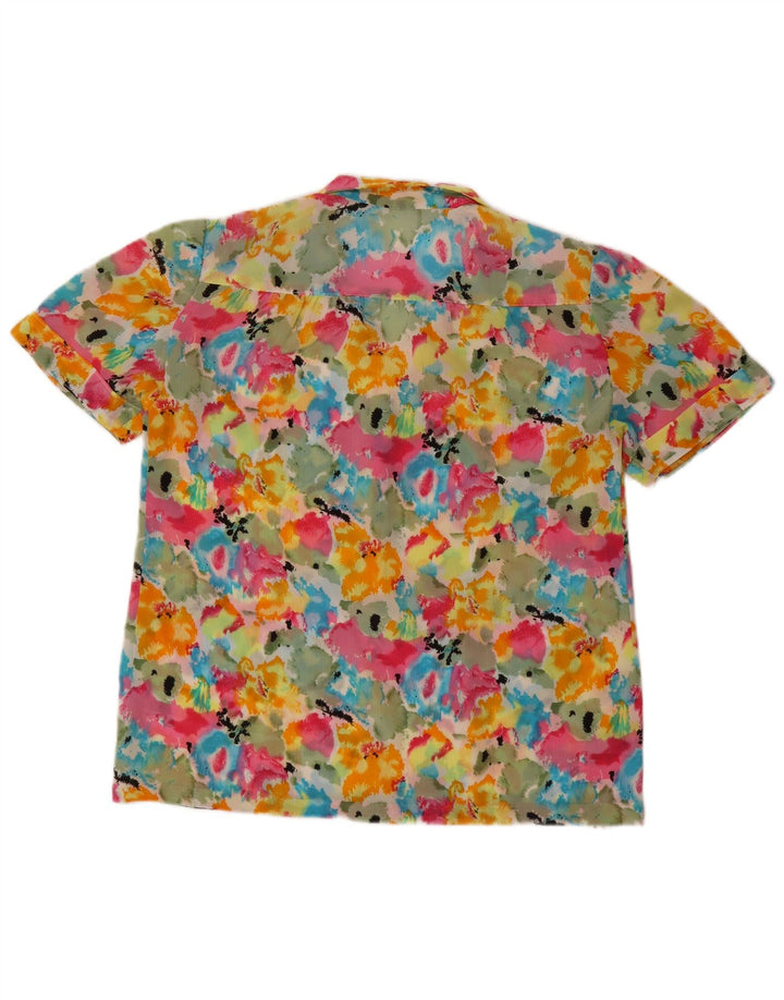 VINTAGE Ženska košulja kratkih rukava Bluza UK 16 Velika šarena kravata