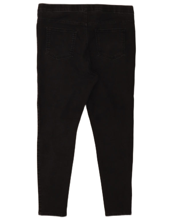 Marks & Spencer ženske jegging traperice UK 16 velike W34 L25 crni pamuk