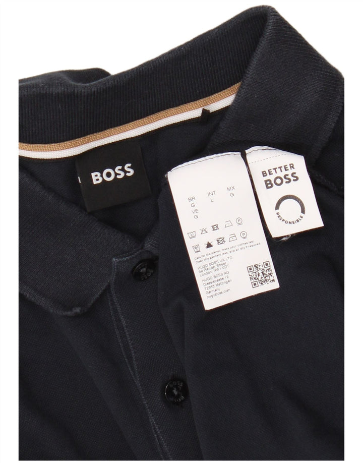 Hugo Boss muška polo majica Srednje tamnoplavi pamuk