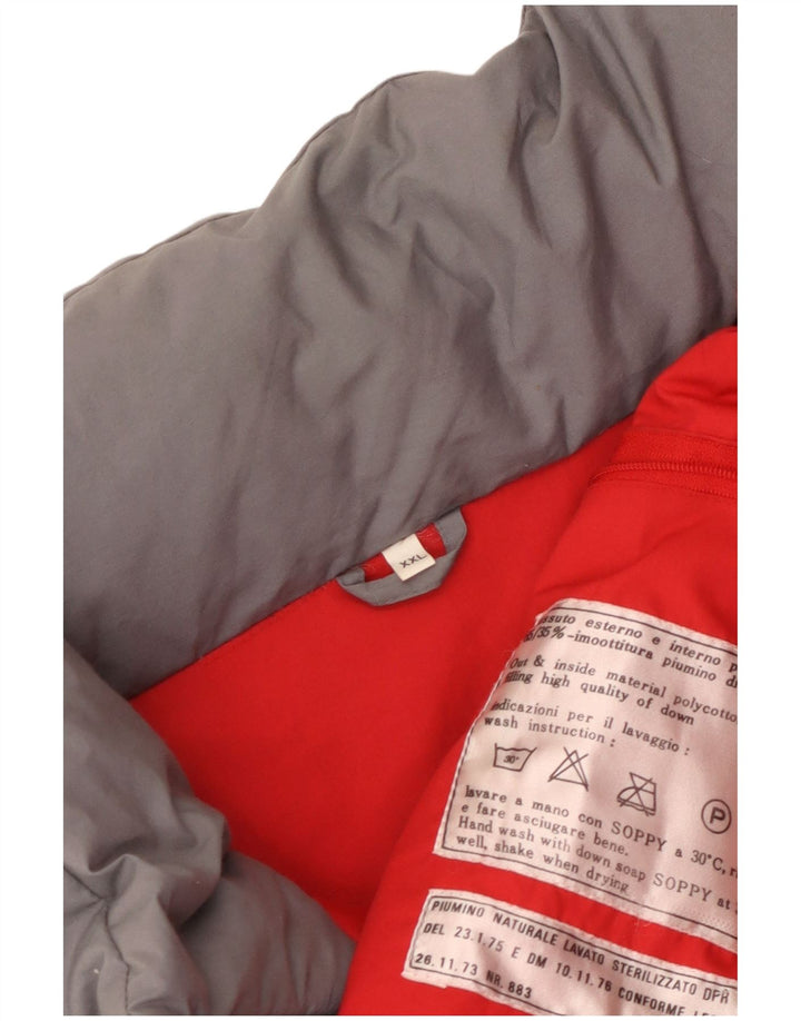 Vintage muška podstavljena jakna s kapuljačom UK 44 2XL sivi poliester