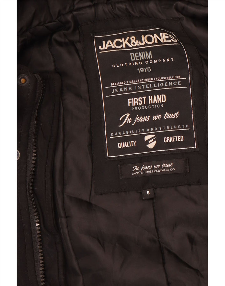 Jack & Jones muška bomber jakna s kapuljačom UK 36 Mala crna