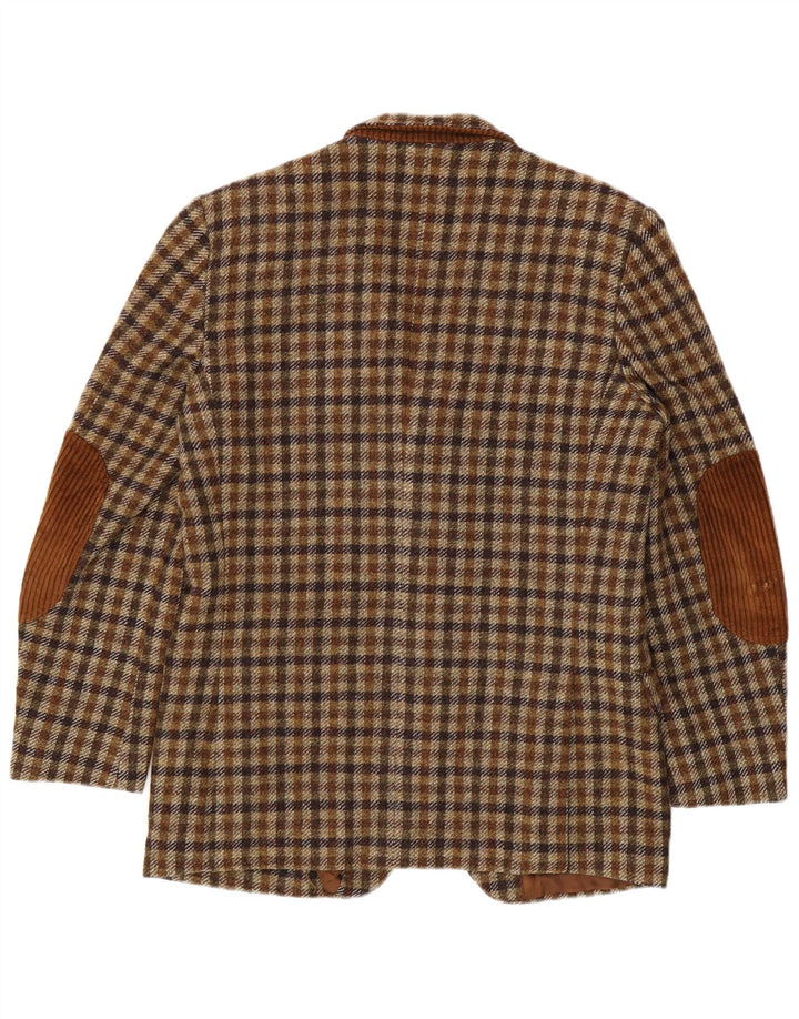 Egon Von Furstenberg Muška jakna s 3 gumba EU 50 Large Brown Gingham