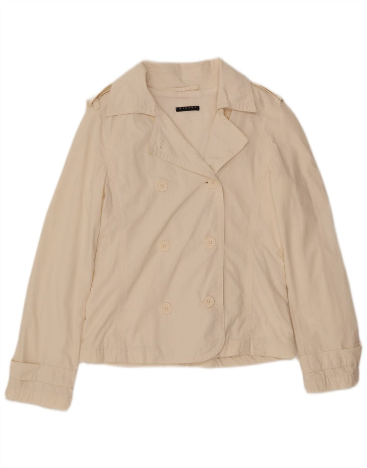 Sisley ženski graškasti kaput IT 40 Small Off White Cotton