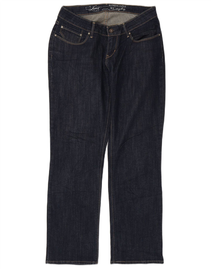 LEVI'S ženske ravne traperice W31 L30 tamnoplavi pamuk