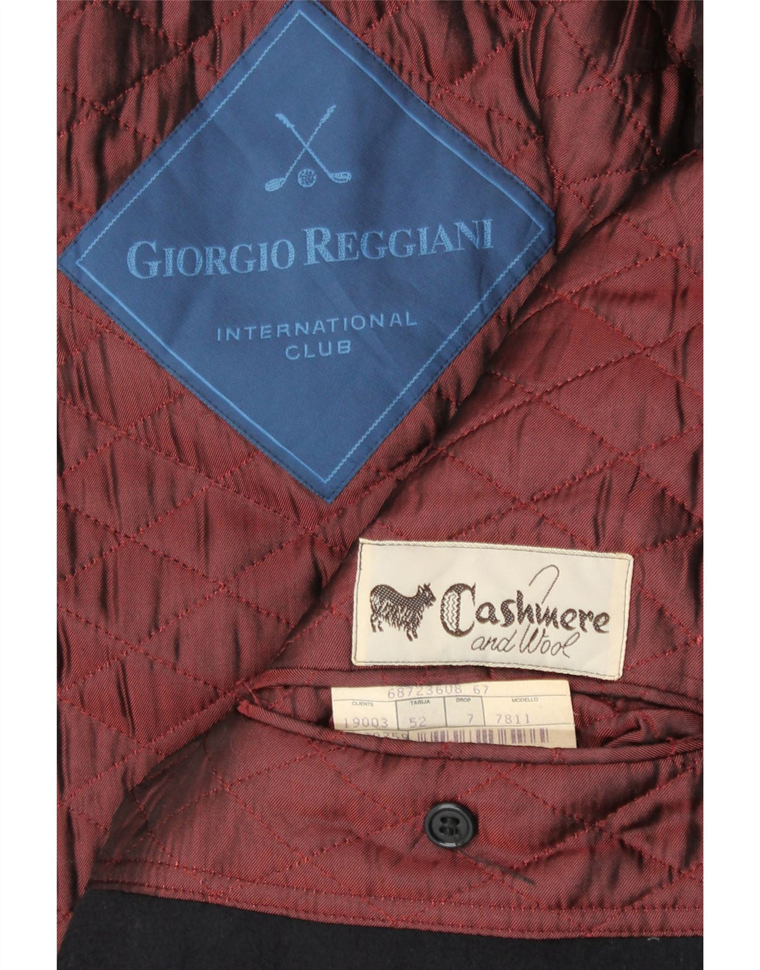 VINTAGE muški kaput IT 52 XL tamnoplavi kašmir