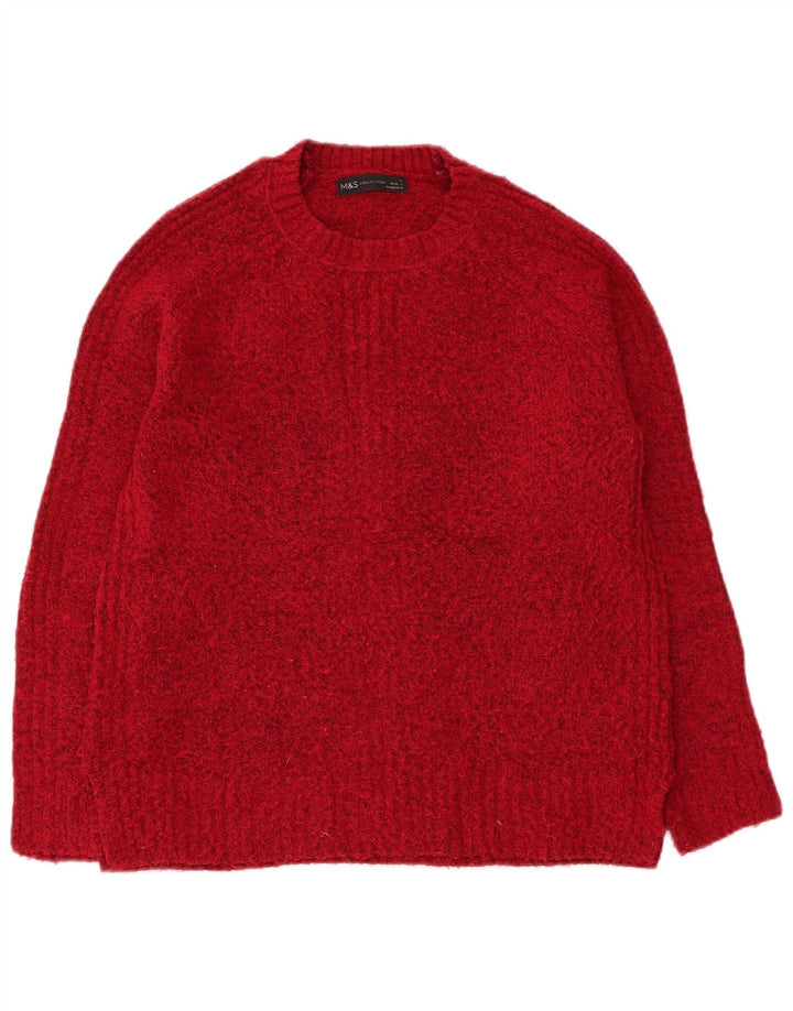 Marks & Spencer ženski pulover s okruglim izrezom UK 10 Small Red