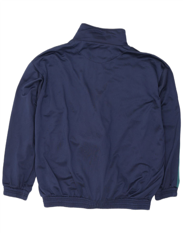 Vintage muška gornja jakna od trenirke 2XL tamnoplavi poliester u boji