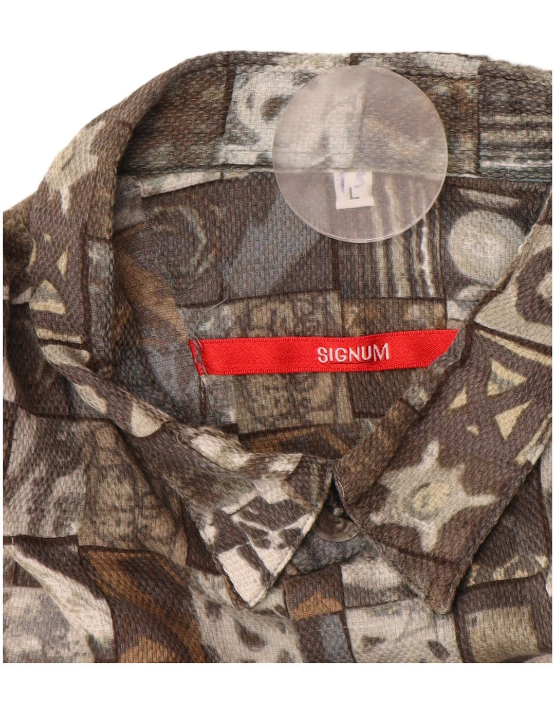 SIGNUM Muška duga košulja Large Grey Patchwork