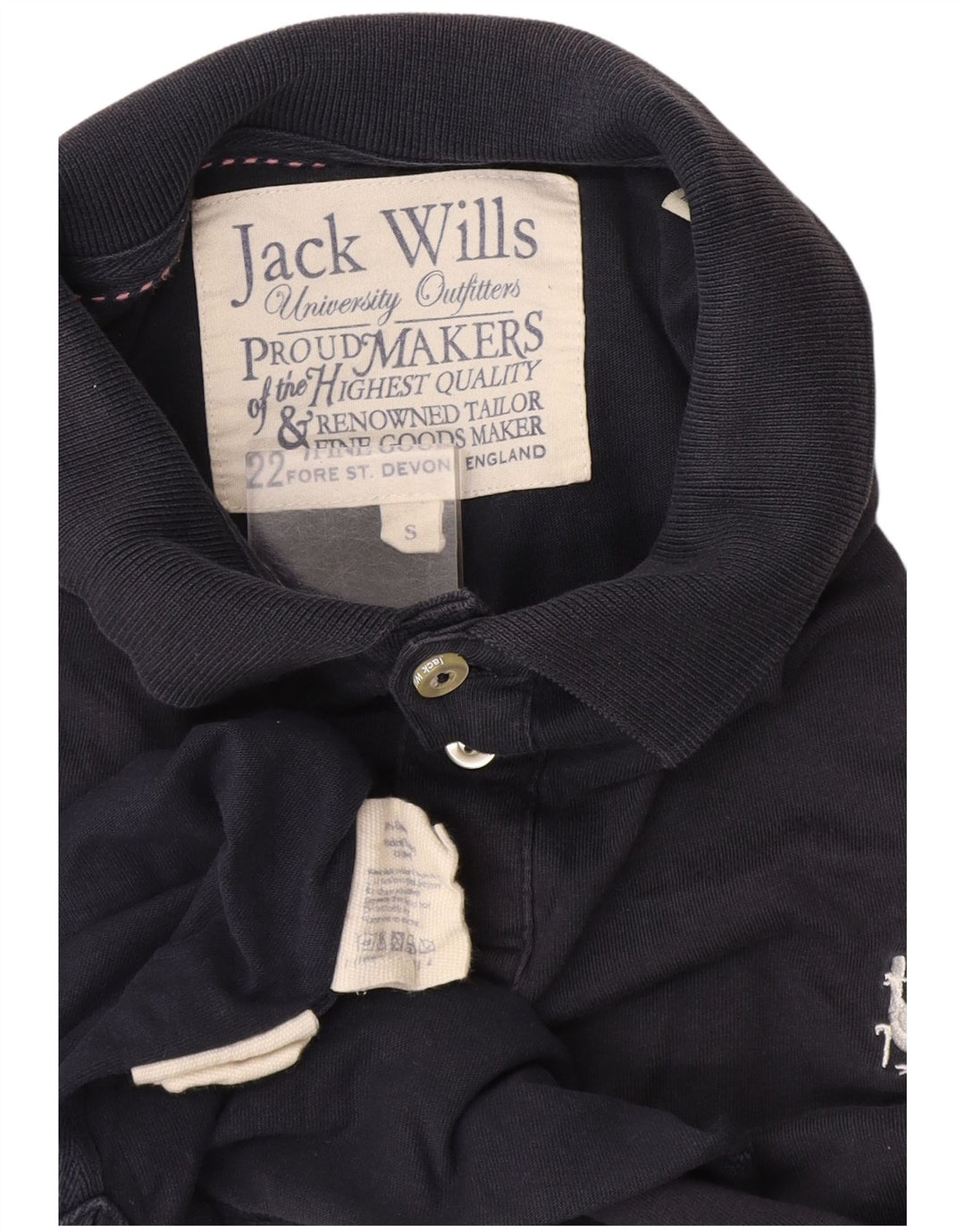 Jack Wills Muška polo majica Mala tamnoplava pamuk