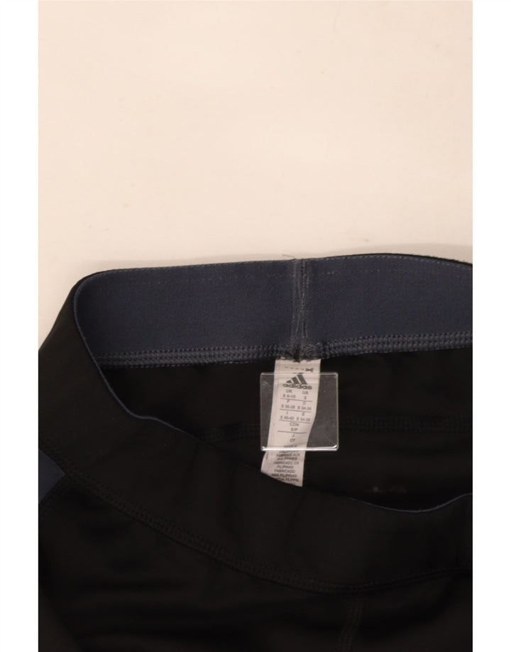 Adidas ženske kapri tajice UK 8/10 male crne poliesterske boje