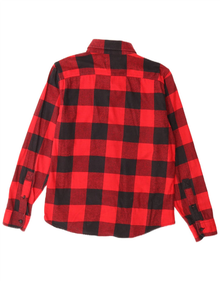 Hollister muška flanelska košulja srednje crvene boje od gingham pamuka