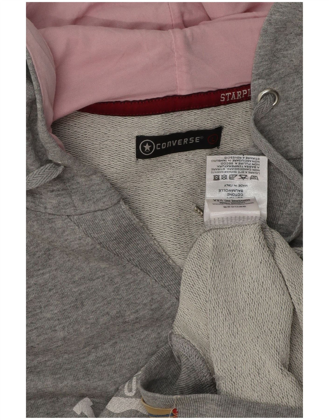 Ženska majica s kapuljačom Converse Boston Graphic UK 16 Large Grey Flected