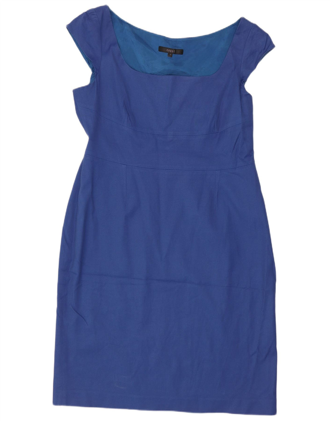 Coast ženska plašt haljina UK 16 Large Blue Cotton