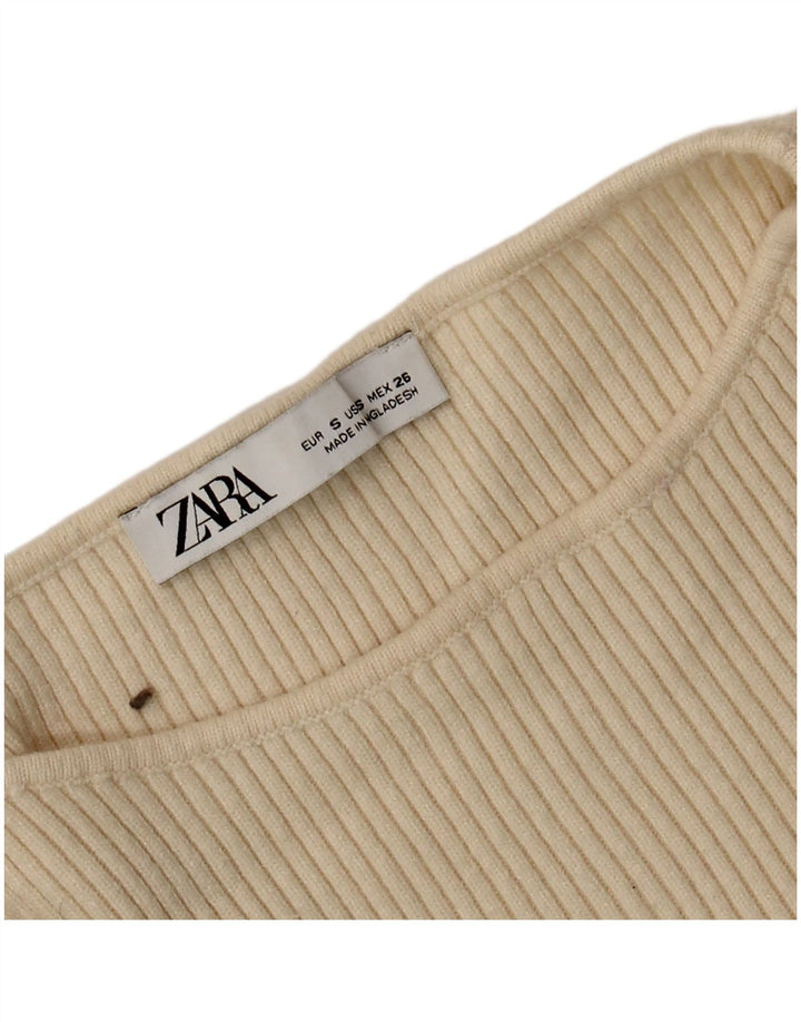 Zara ženski kratki rukav dugih rukava UK 8 Small Beige