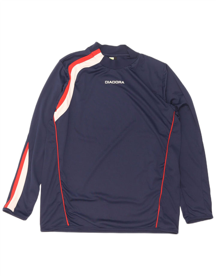 Diadora muška majica s dugim rukavima XL tamnoplavi poliester u boji