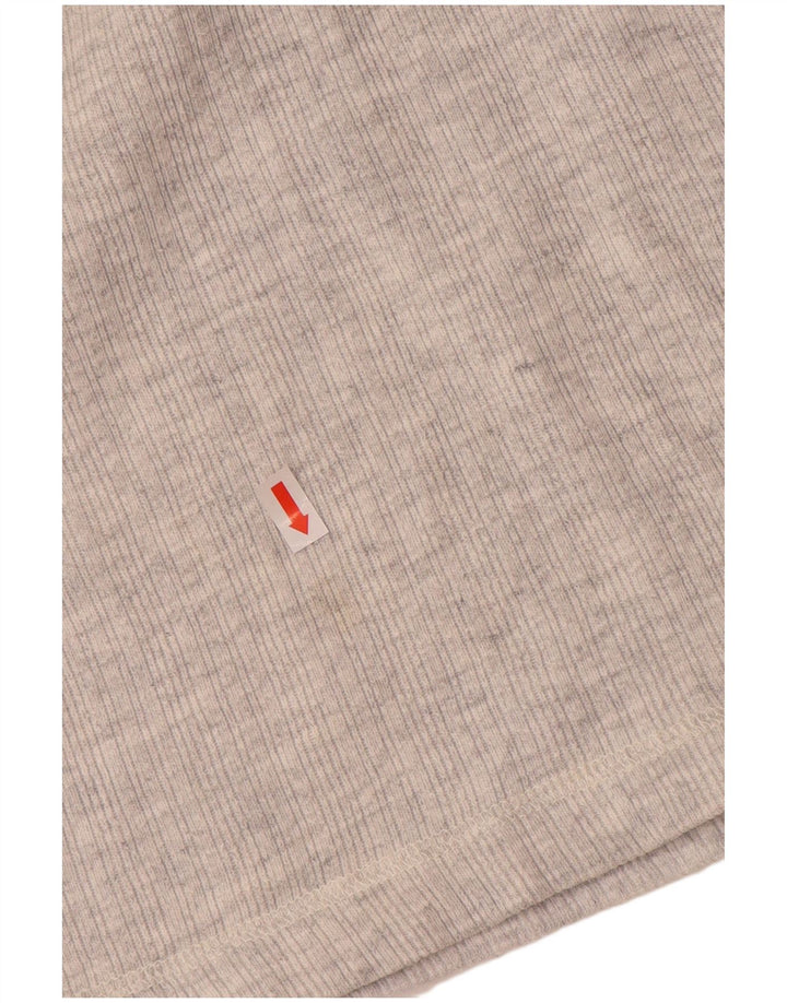 VINTAGE ženski džemper s izrezom i patentnim zatvaračem UK 18 XL sivi