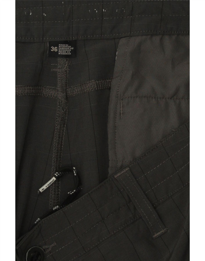 O'NEILL Mens Cargo Shorts W36 Large Grey Check Polyester Vintage O'Neill and Second-Hand O'Neill from Messina Hembry 