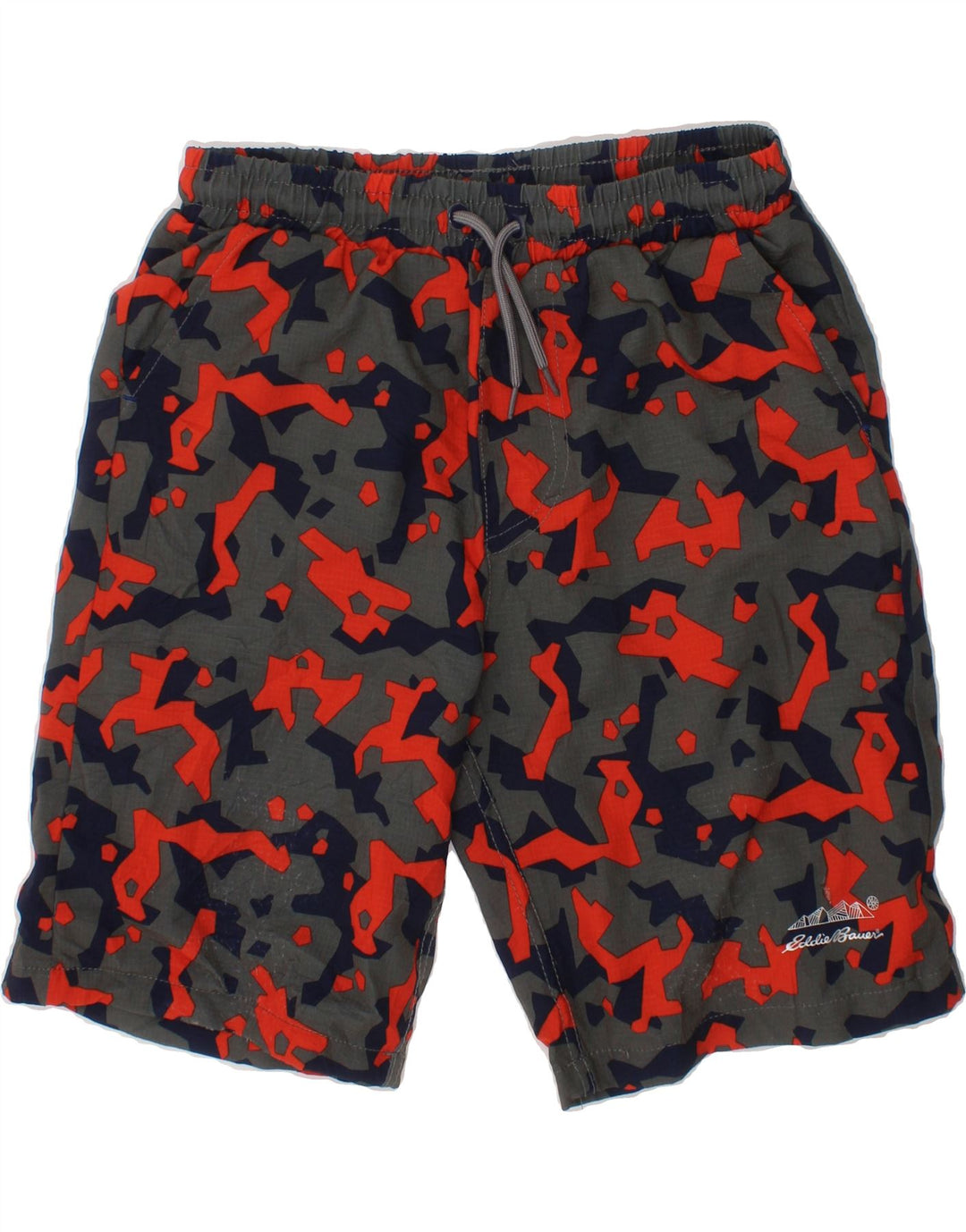 EDDIE BAUER Boys Sport Shorts 7-8 Years Small Grey Camouflage Polyester Vintage Eddie Bauer and Second-Hand Eddie Bauer from Messina Hembry 