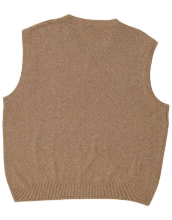 PATRICK BERNARD Muški prsluk bez rukava XL bež Argyle/Diamond pamuk