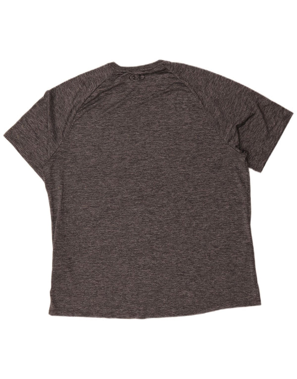 Under Armour Mens T-Shirt Top 2XL Grey Flecked Polyester