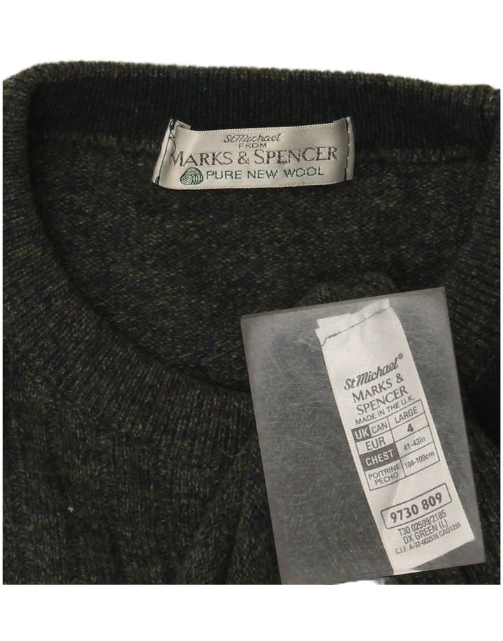 Marks & Spencer muški džemper s okruglim izrezom velike zelene boje