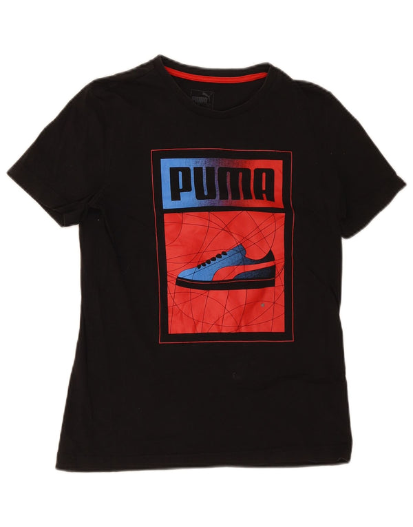 Puma Boys Graphic T-Shirt Top 13-14 Years XL crni pamuk