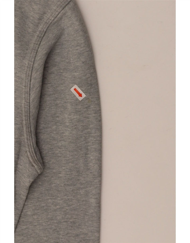 NIKE Mens Hoodie Jumper Small Grey Cotton
