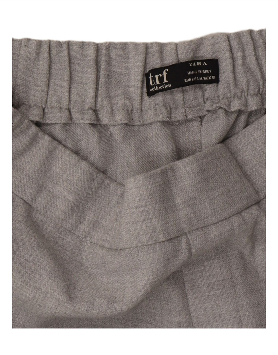 ZARA Womens Tapered Cropped Trousers Medium W30 L25 Grey Vintage Zara and Second-Hand Zara from Messina Hembry 
