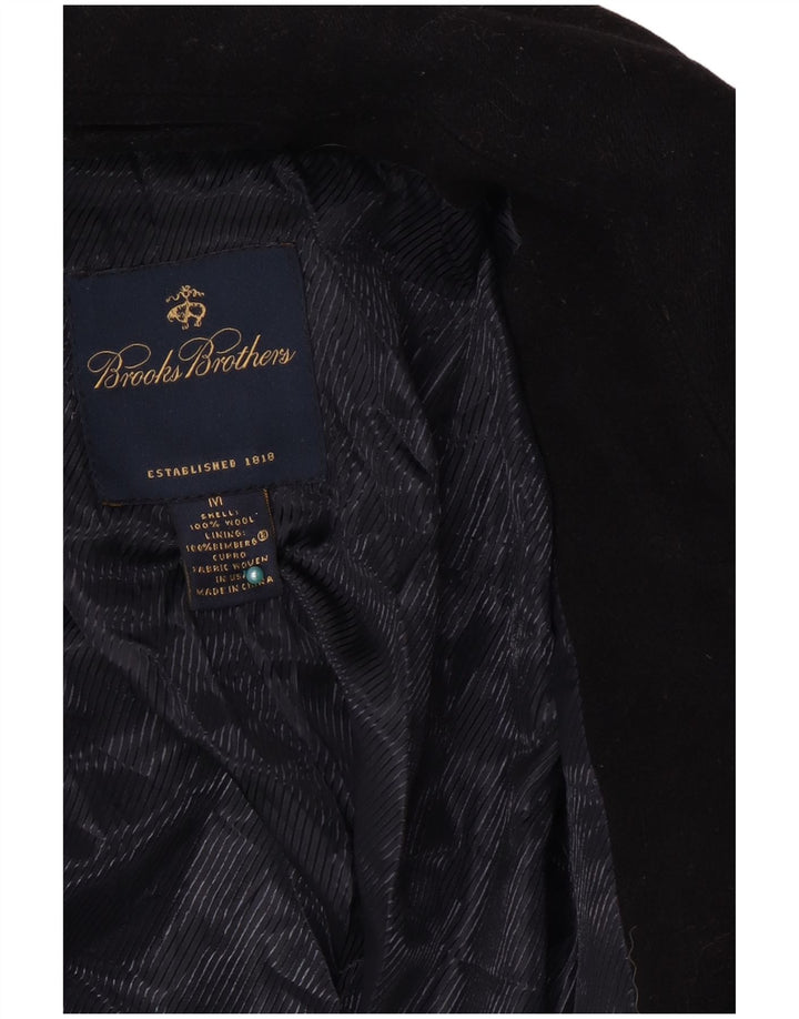 Brooks Brothers muški graškasti kaput UK 38 srednje crna vuna