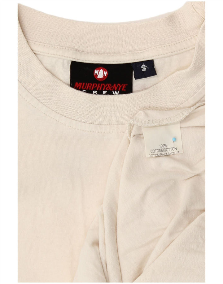 Murphy & Nye muška majica dugih rukava s grafikama, mali bijeli pamuk