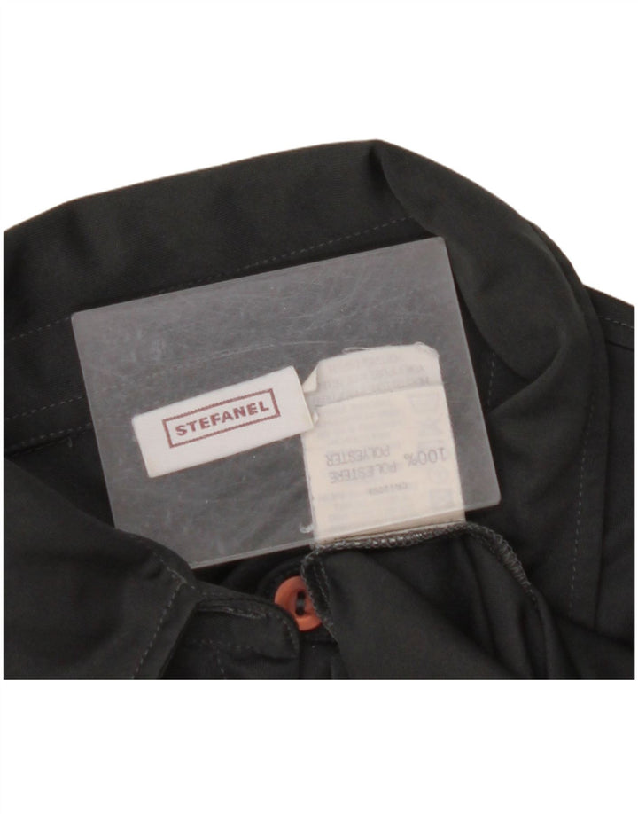 STEFANEL Ženska košulja bluza UK 10 Mali crni poliester