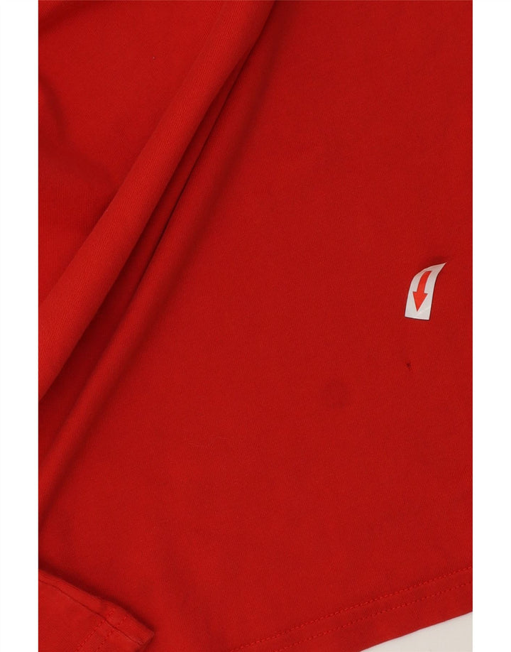 ADIDAS Muška majica kratkih rukava srednje veličine, crveni pamuk