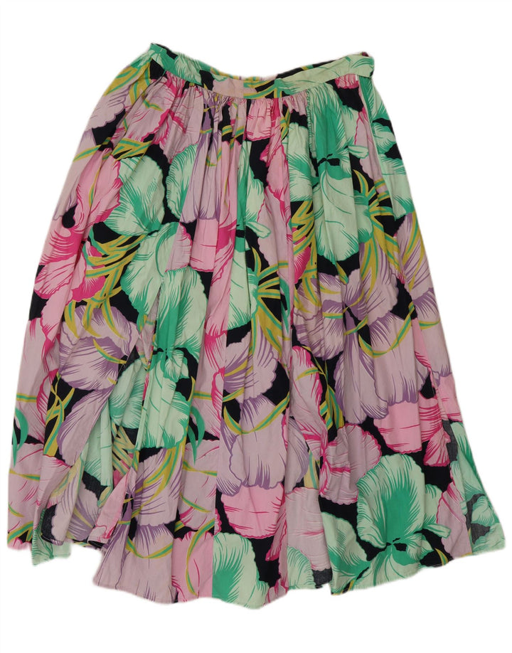 Vintage ženska lepršava suknja visokog struka W26 mala raznobojna cvjetna