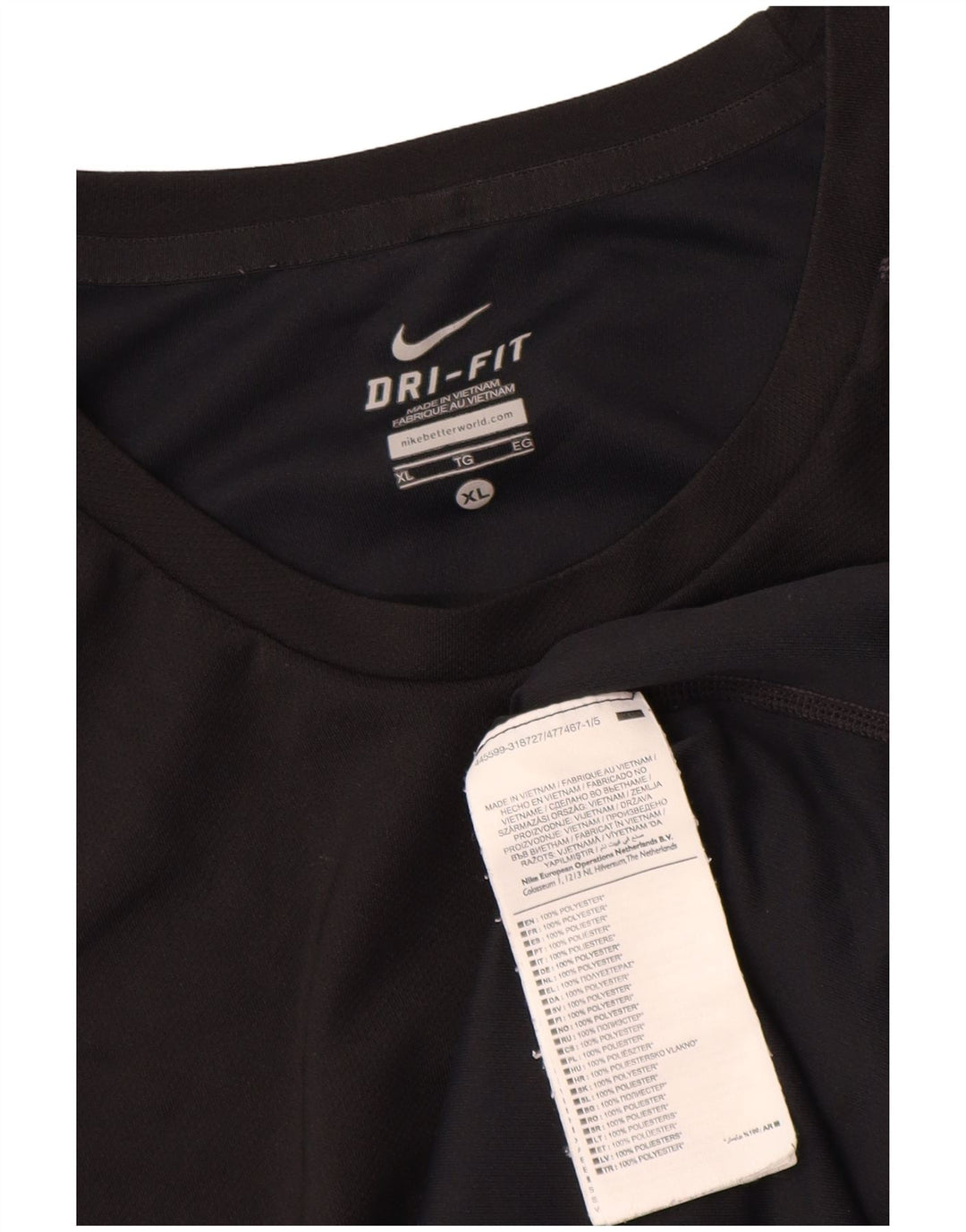 Nike Dri Fit T-Shirt Top XL crni poliester