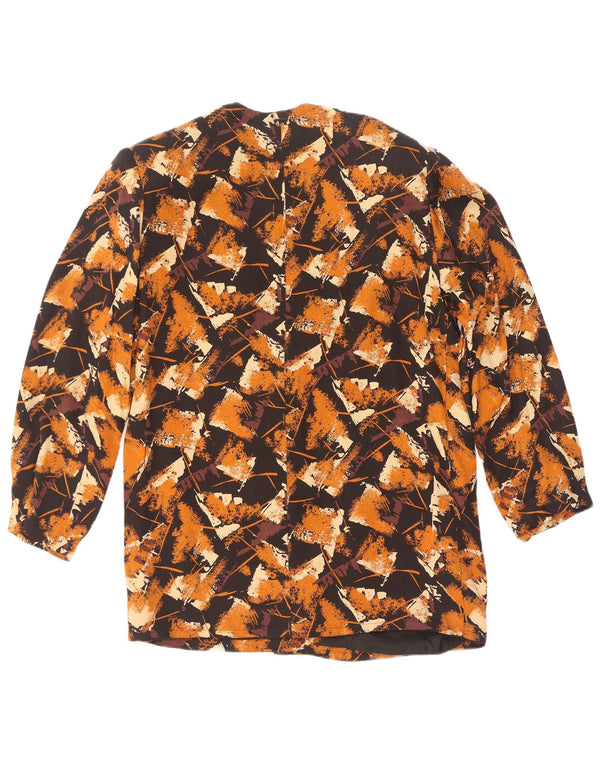 Enrico Coveri ženski sako jakna UK 14 Large Brown Geometric
