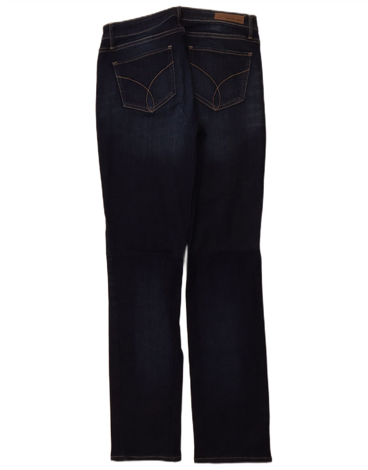 Calvin Klein ženske ravne traperice W29 L32 tamnoplavi pamuk