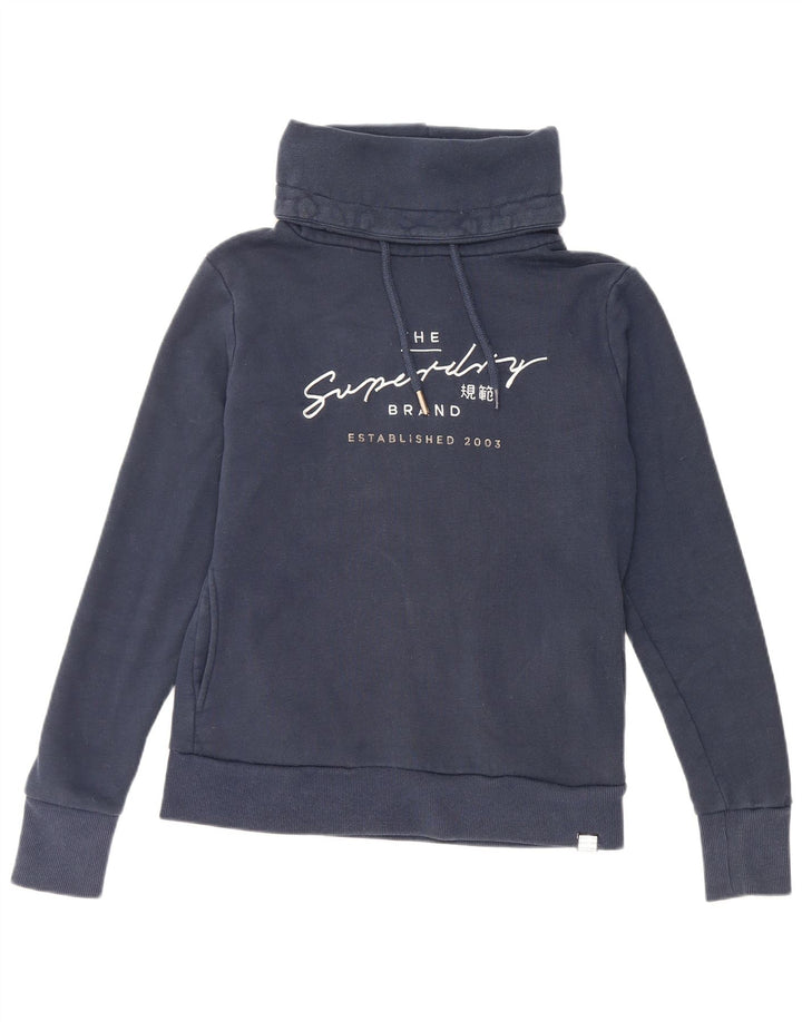 SUPERDRY Ženska prekomjerna majica s motivom UK 10 Mala tamnoplava