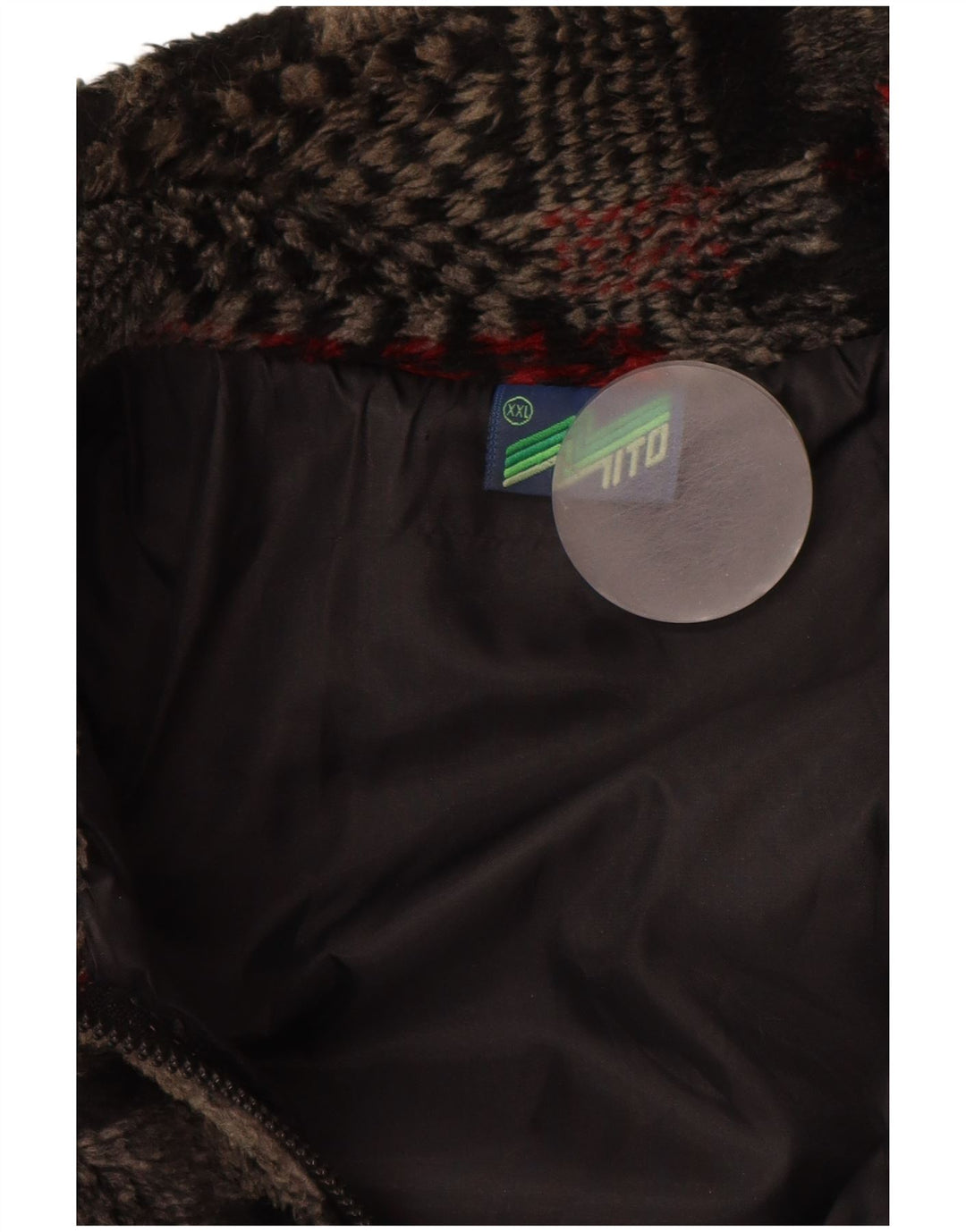 VINTAGE Muška jakna od flisa UK 44 2XL Siva patchwork